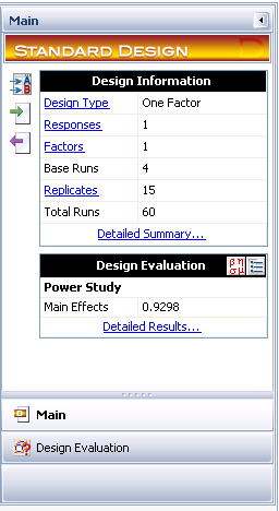 Design evaluation summary of results.