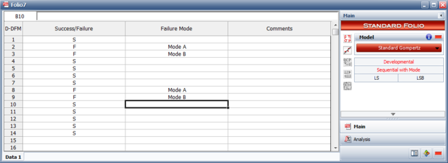 Sequential with Mode data