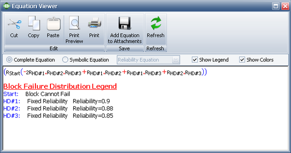 System equation results