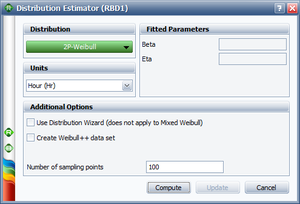 Distribution Fitting window.