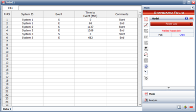 Repairable systems data.