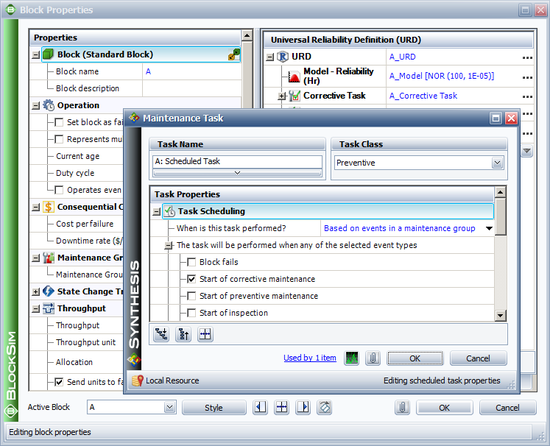 PM settings for blocks A and D